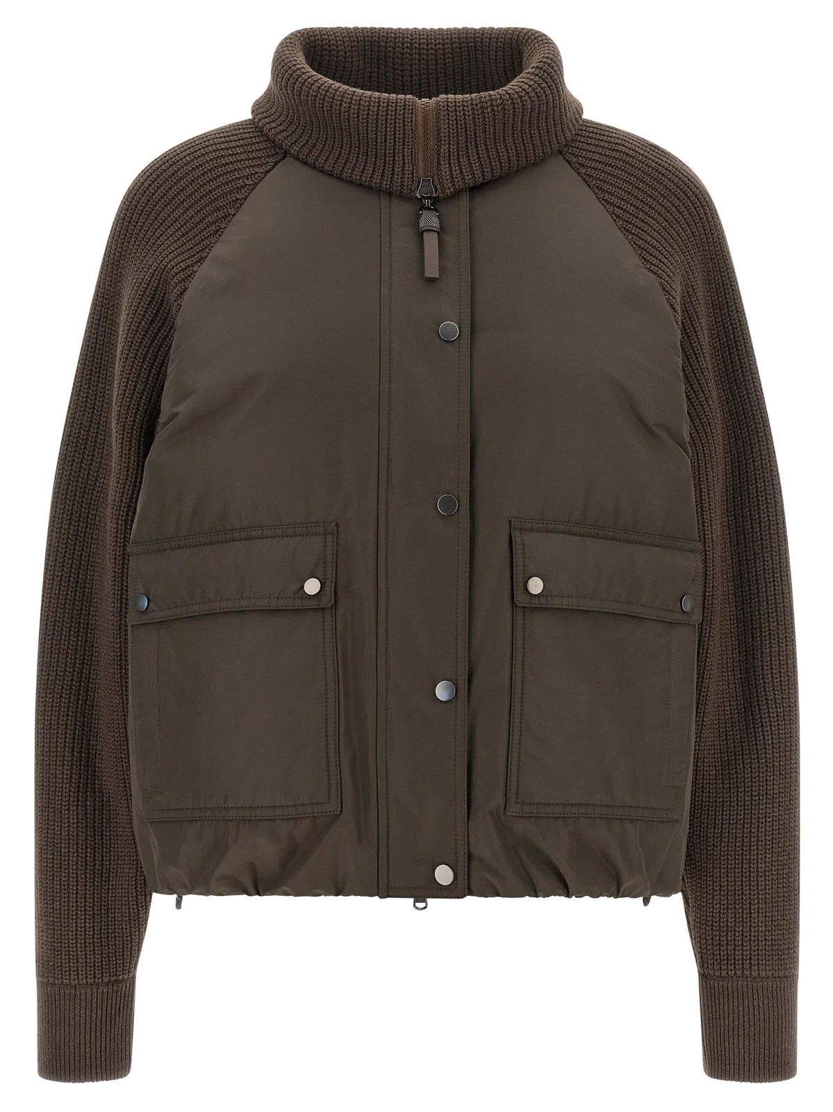 Brunello Cucinelli Knit Insert Down Jacket