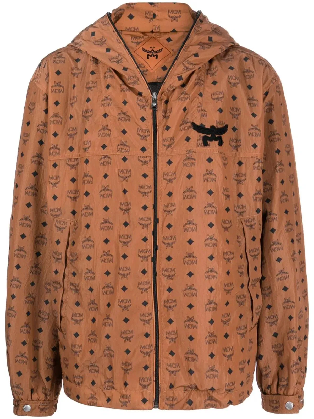 MCM Monogram Print Hooded Jacket