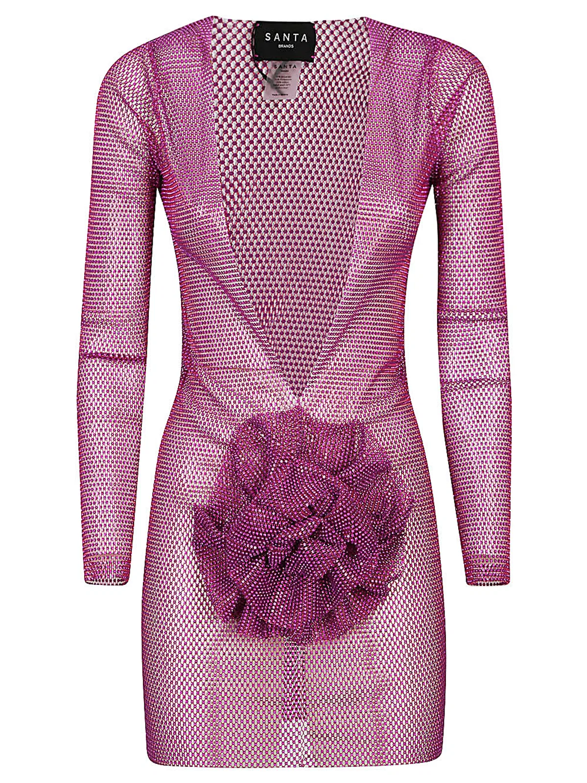 Santa Brands Flower-Applique Mini Dress