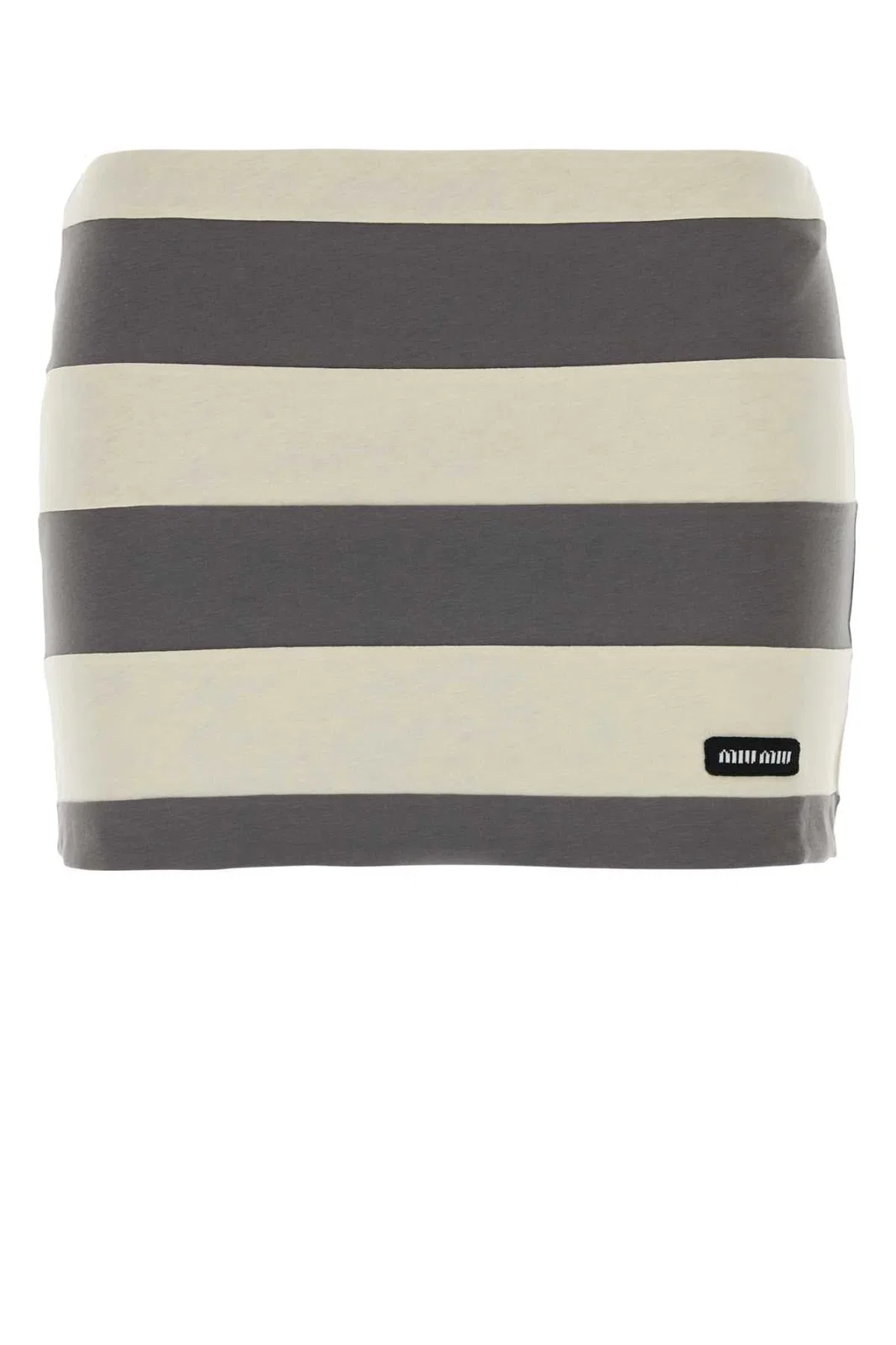 Miu Miu Embroidered Cotton Mini Skirt
