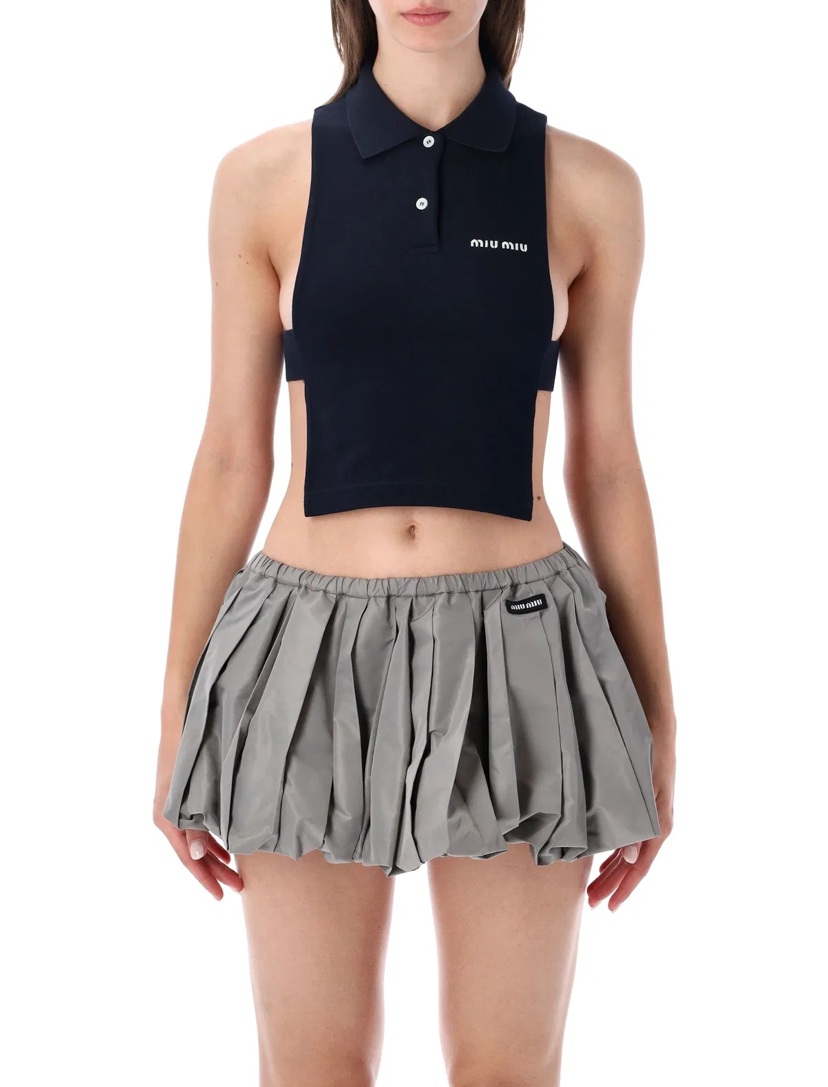 Miu Miu Piqué Polo Vest