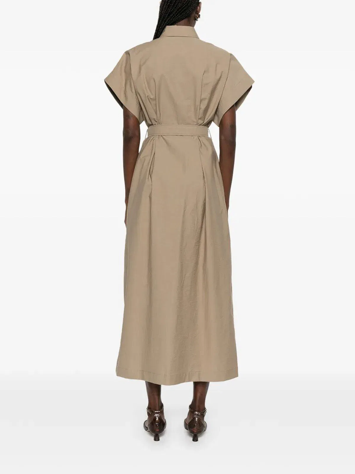 Brunello Cucinelli Brown Cotton Polyamide Dress
