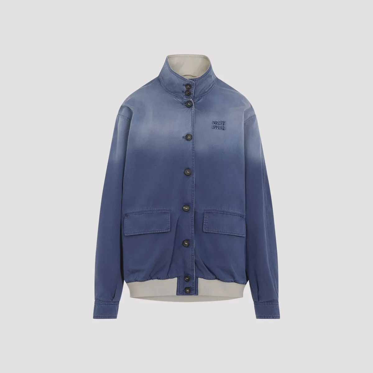 Miu Miu Navy Blue Twill Jacket