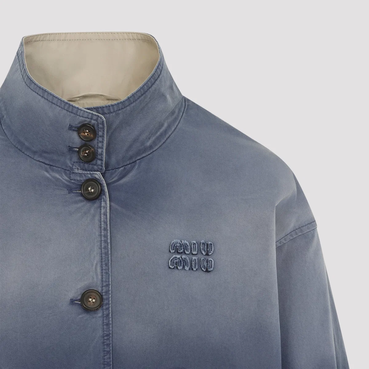 Miu Miu Navy Blue Twill Jacket