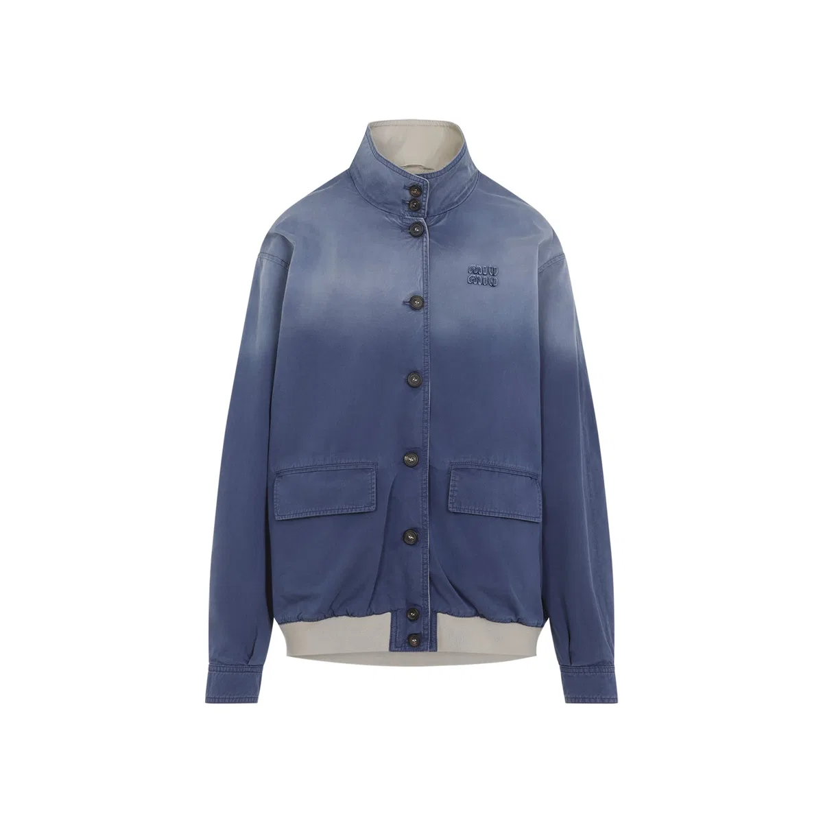 Miu Miu Navy Blue Twill Jacket