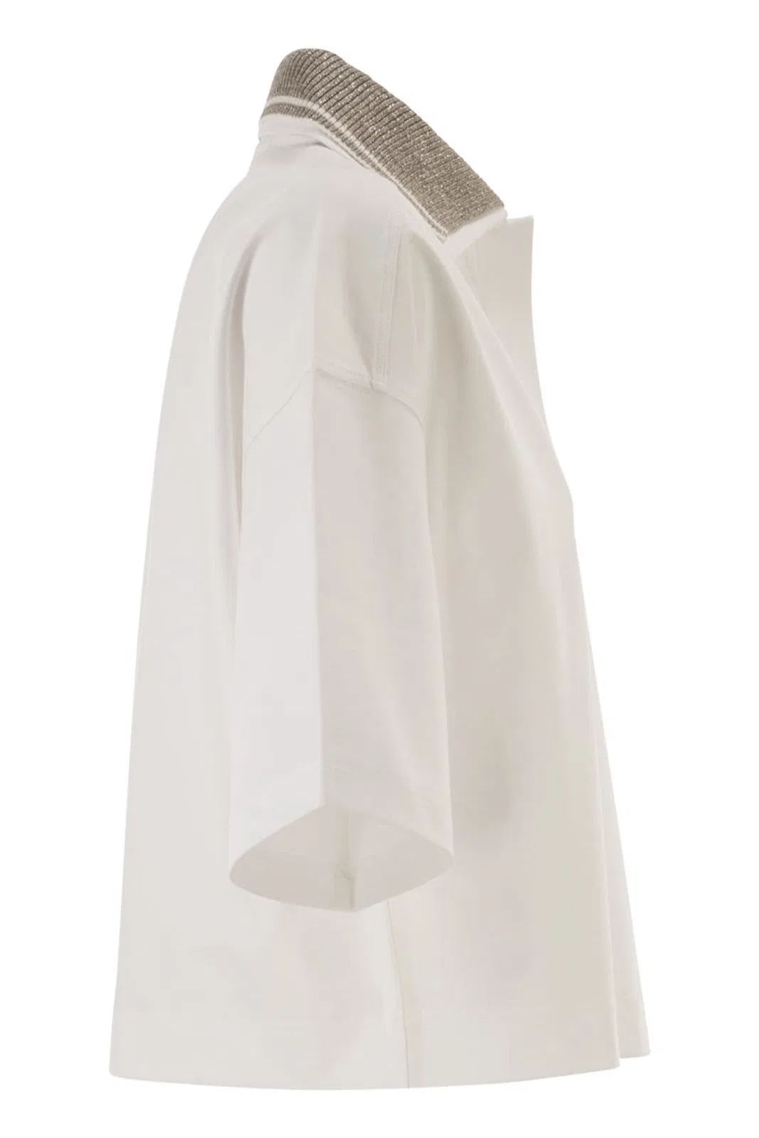Brunello Cucinelli Interlock Couture Polo Shirt With Sparkl