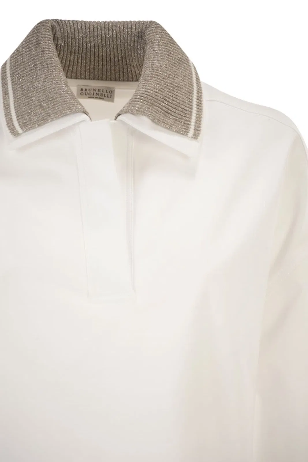 Brunello Cucinelli Interlock Couture Polo Shirt With Sparkl