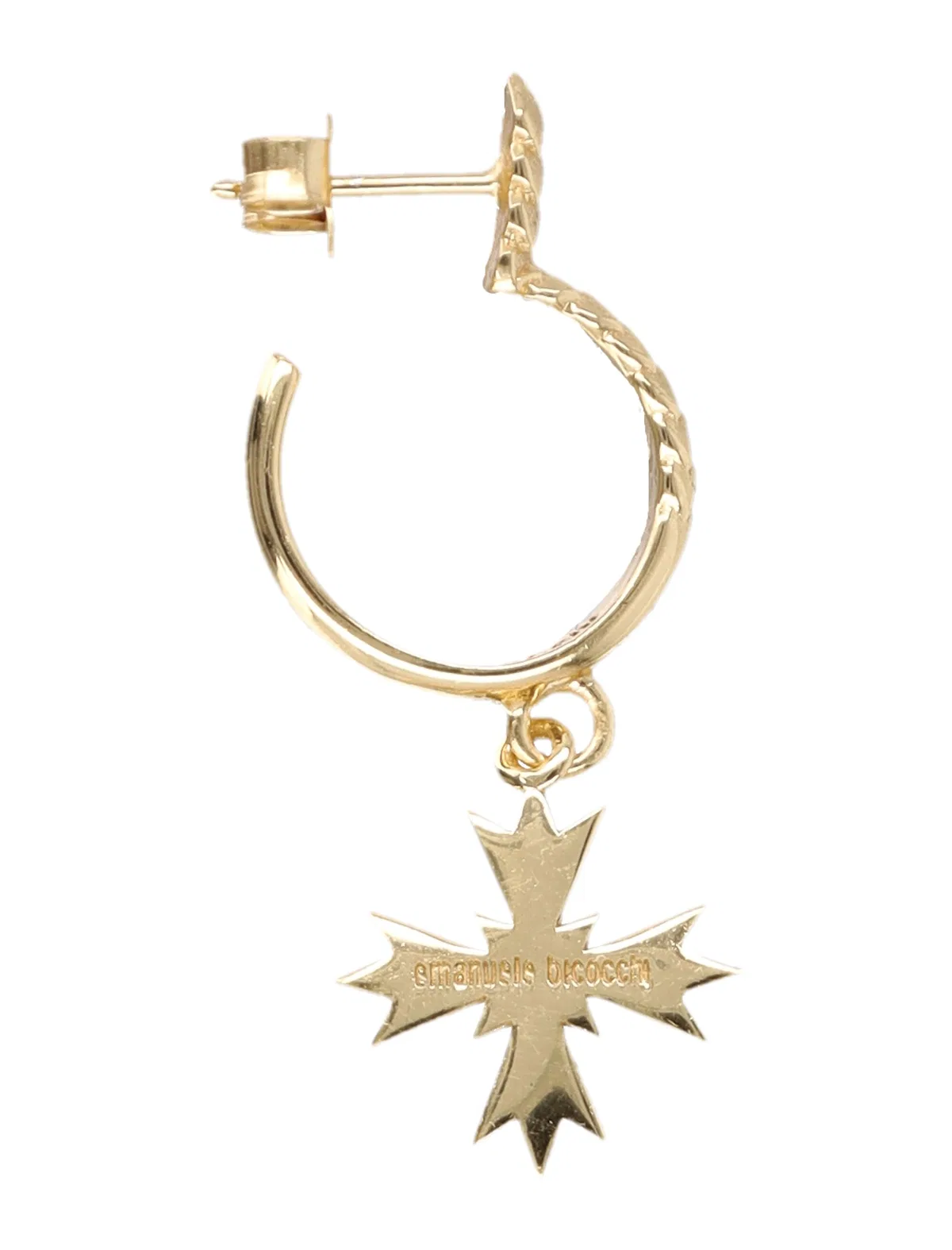 Emanuele bicocchi Gold-Plated Silver Single Hoop Earring W