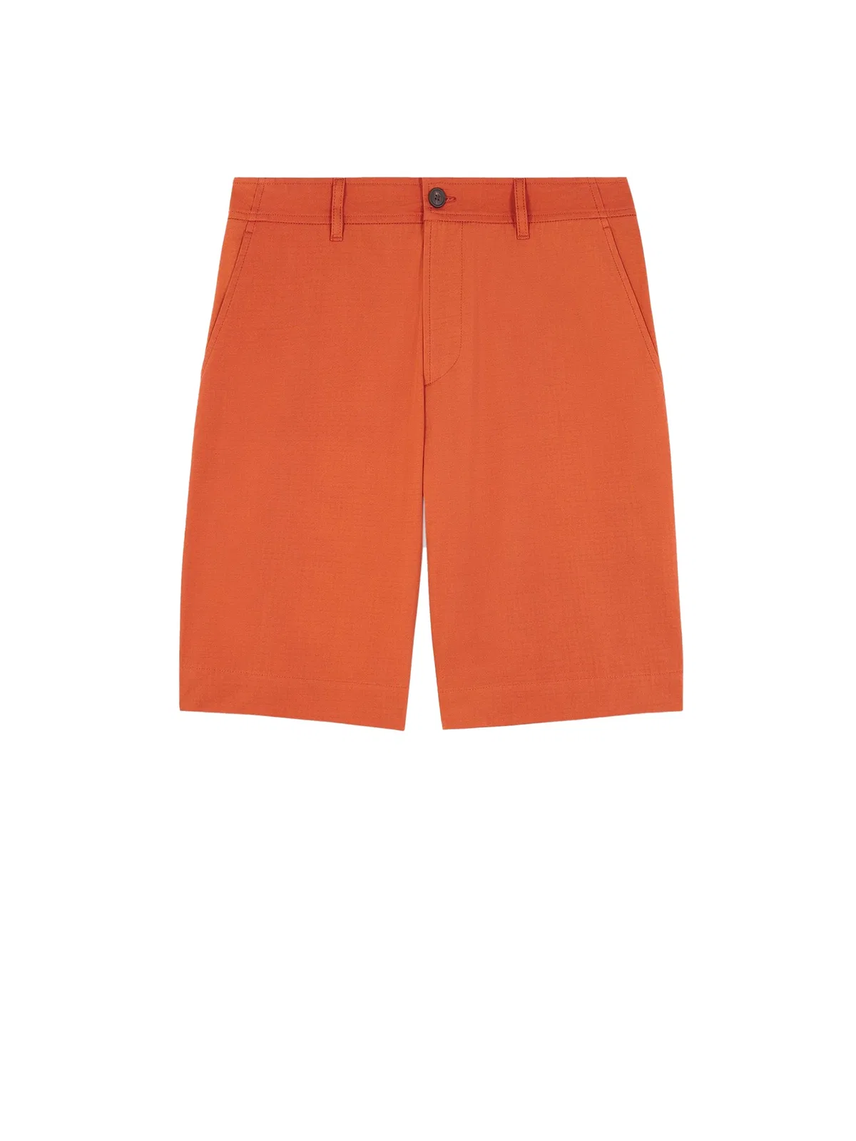 Maison Kitsune Maison Kitsuné Dark Orange Cotton Bermud