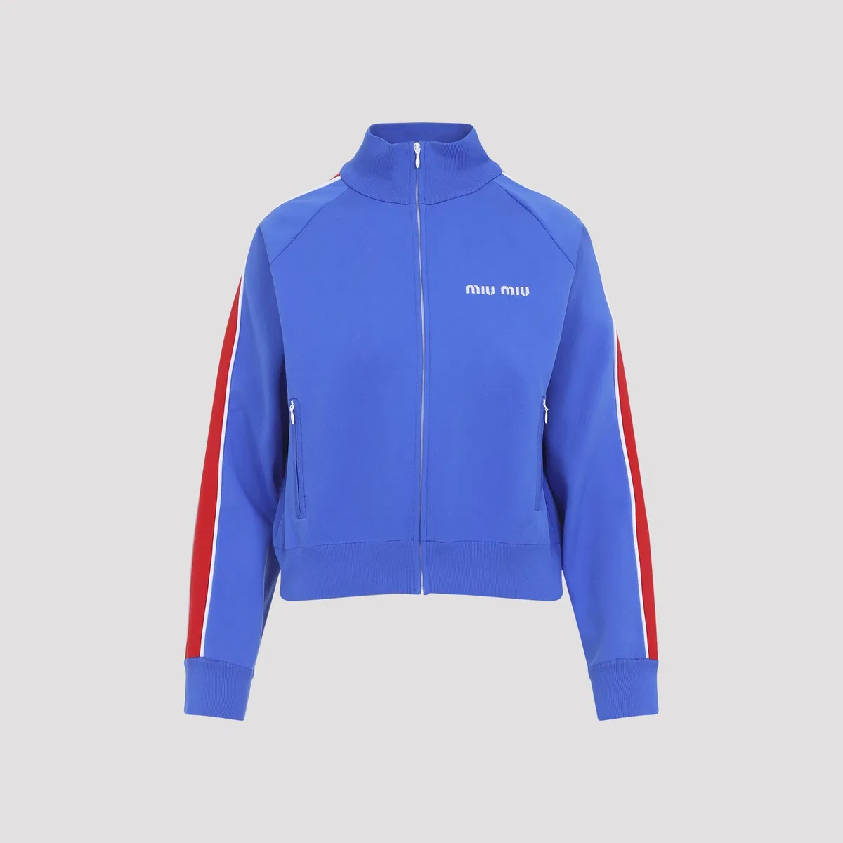 Miu Miu Technical Knit Zip Sweatshirt