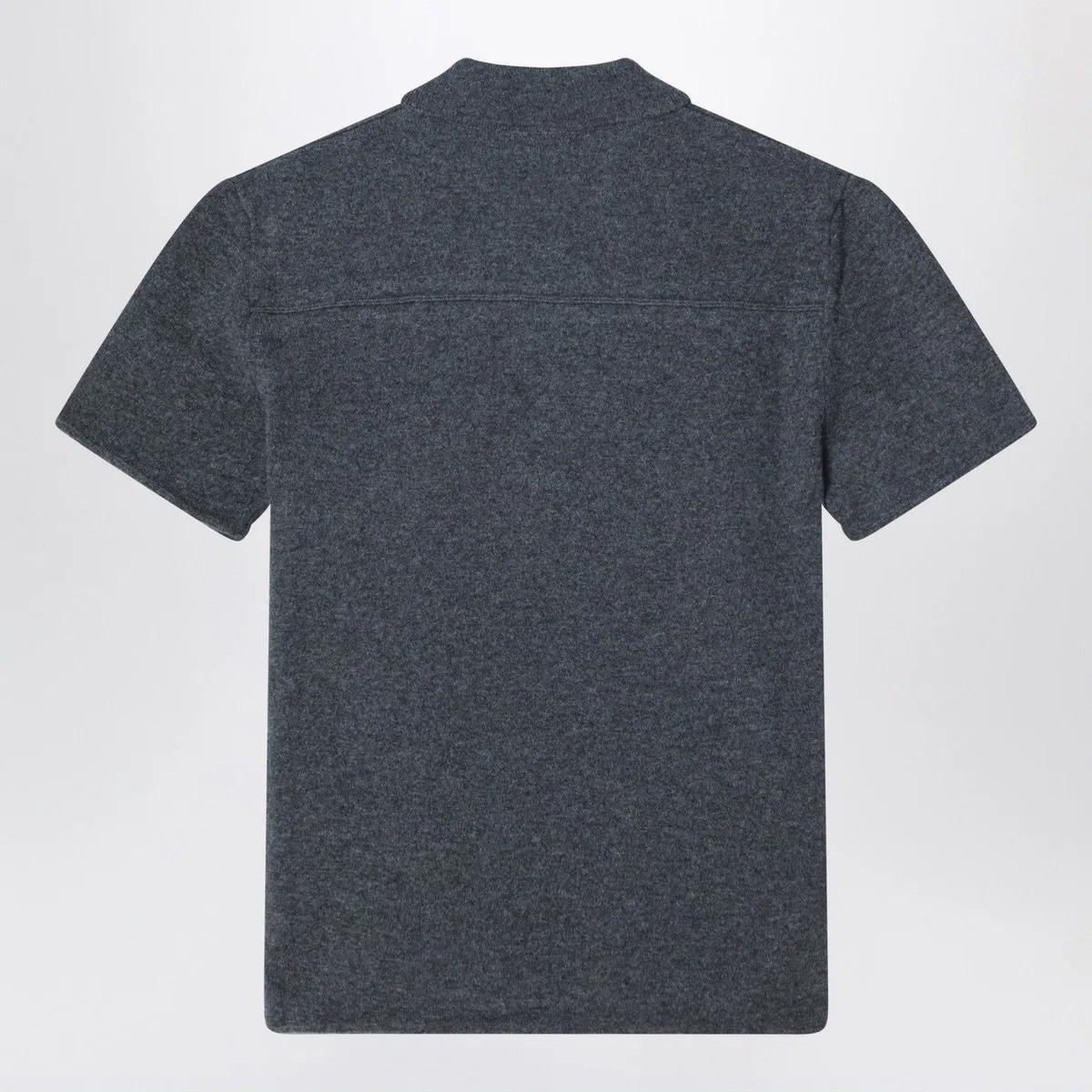 Miu Miu Slate Grey Cashmere Polo Shirt