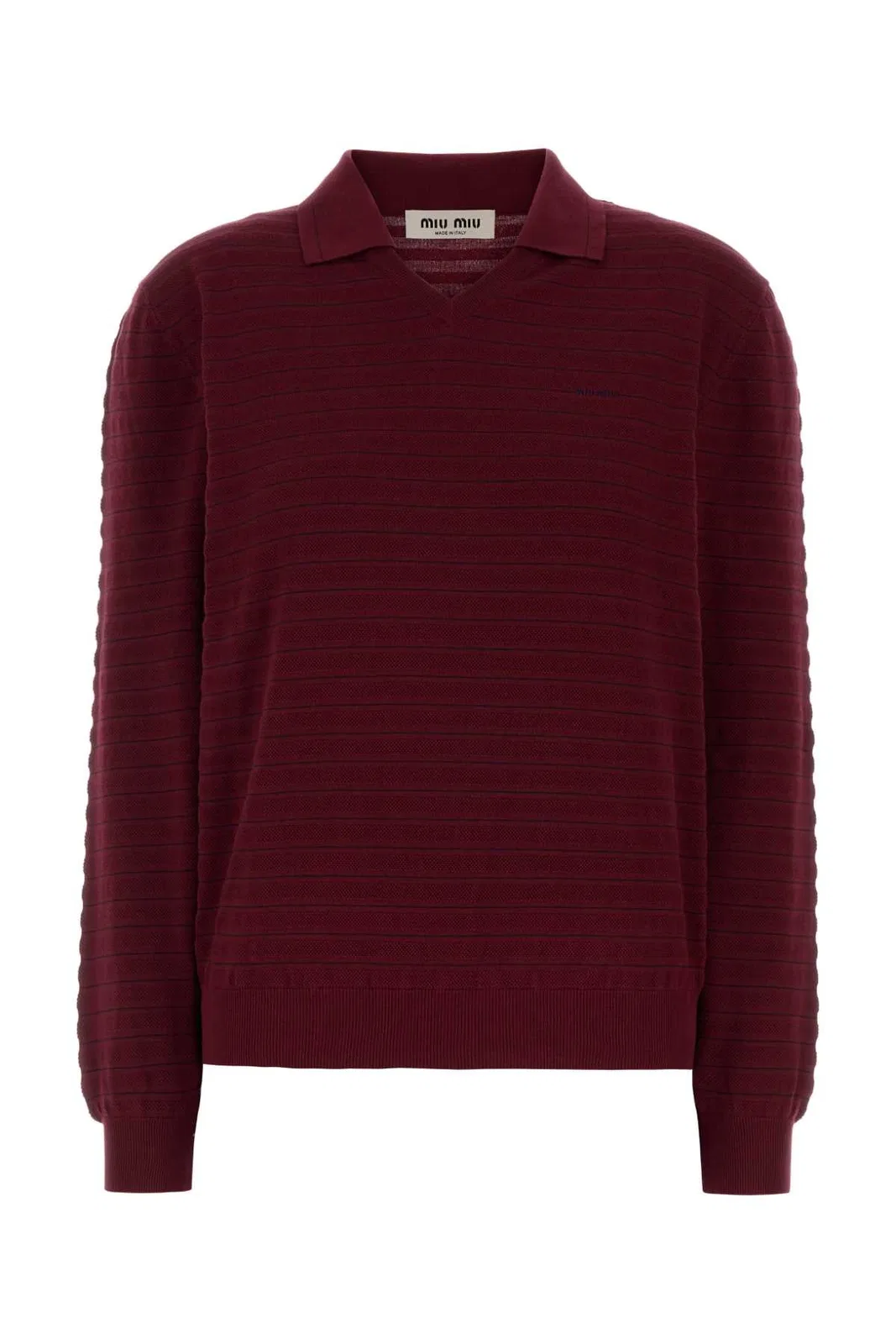 Miu Miu Embroidered Cotton Polo Shirt