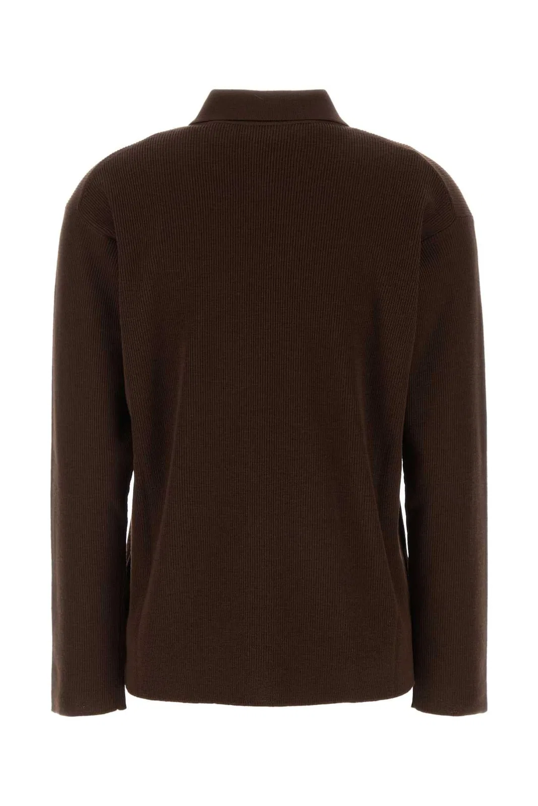 Miu Miu Chocolate Wool Polo Shirt