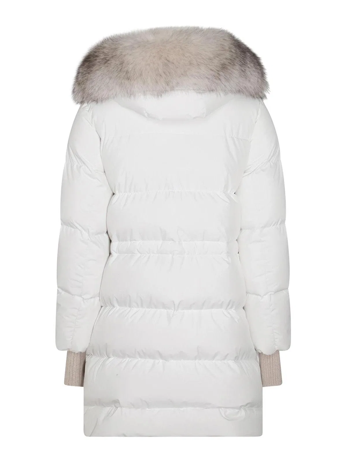 Moorer White Wool Down Jacket