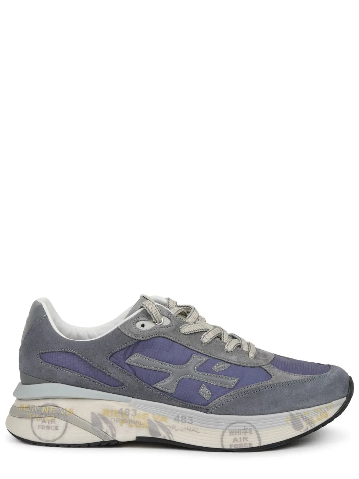 Premiata Grey Calf Leather Sneaker