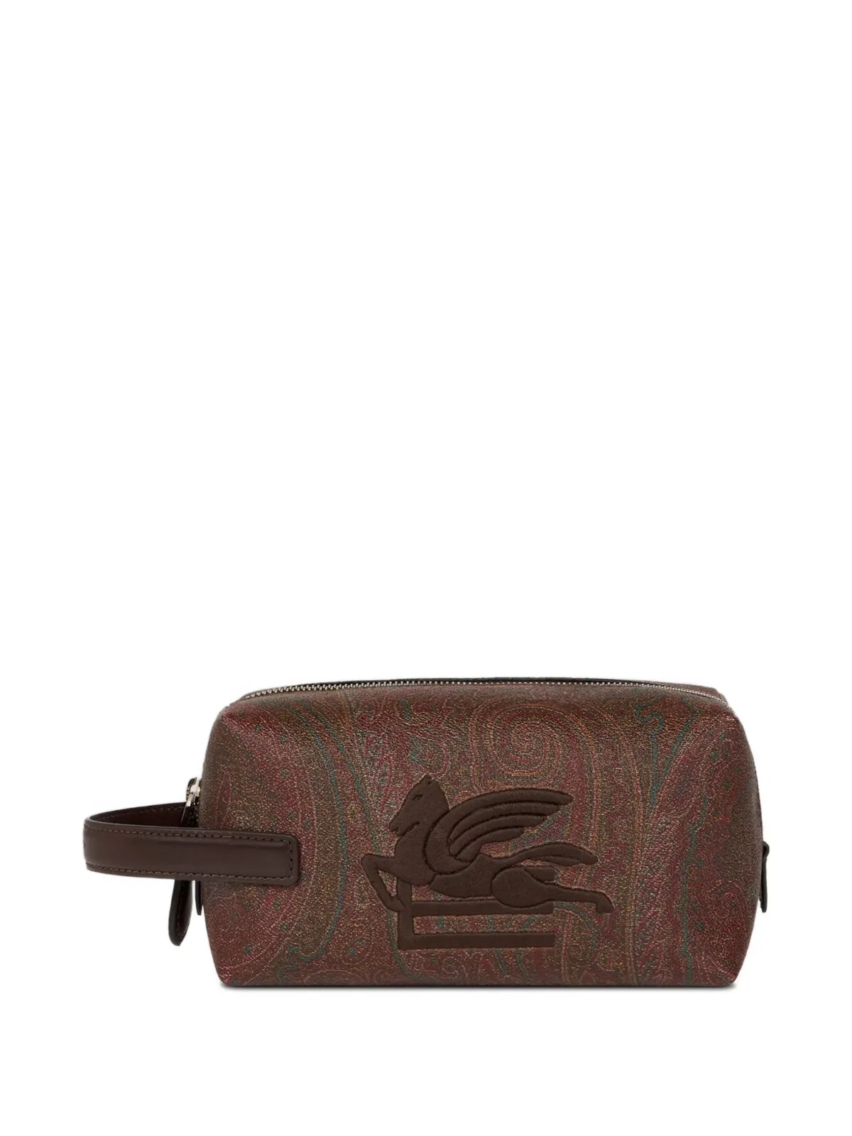 Etro Brown Leather Pouch Arnica
