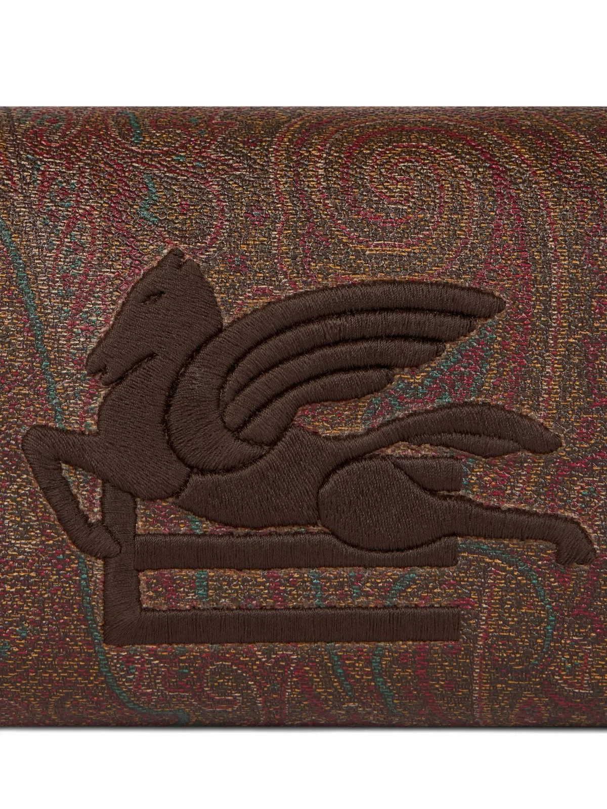 Etro Brown Leather Pouch Arnica