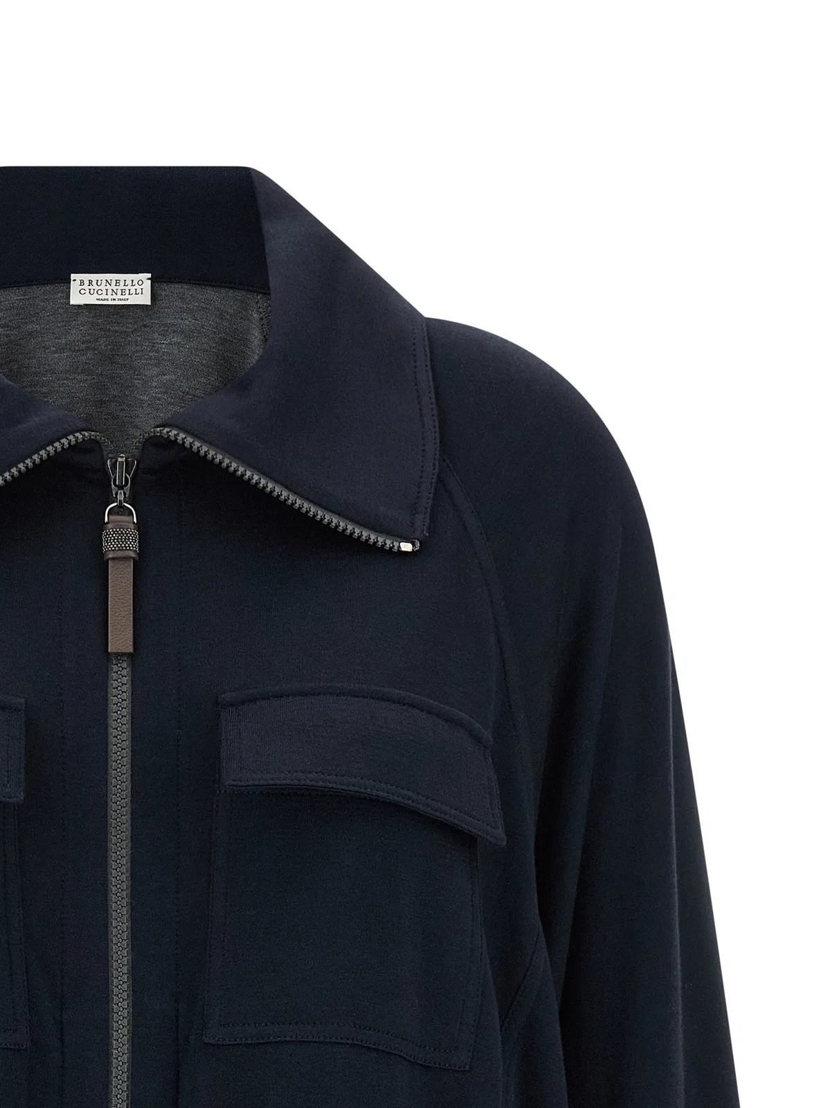 Brunello Cucinelli 'Shiny Zipper Pull' Sweatshirt