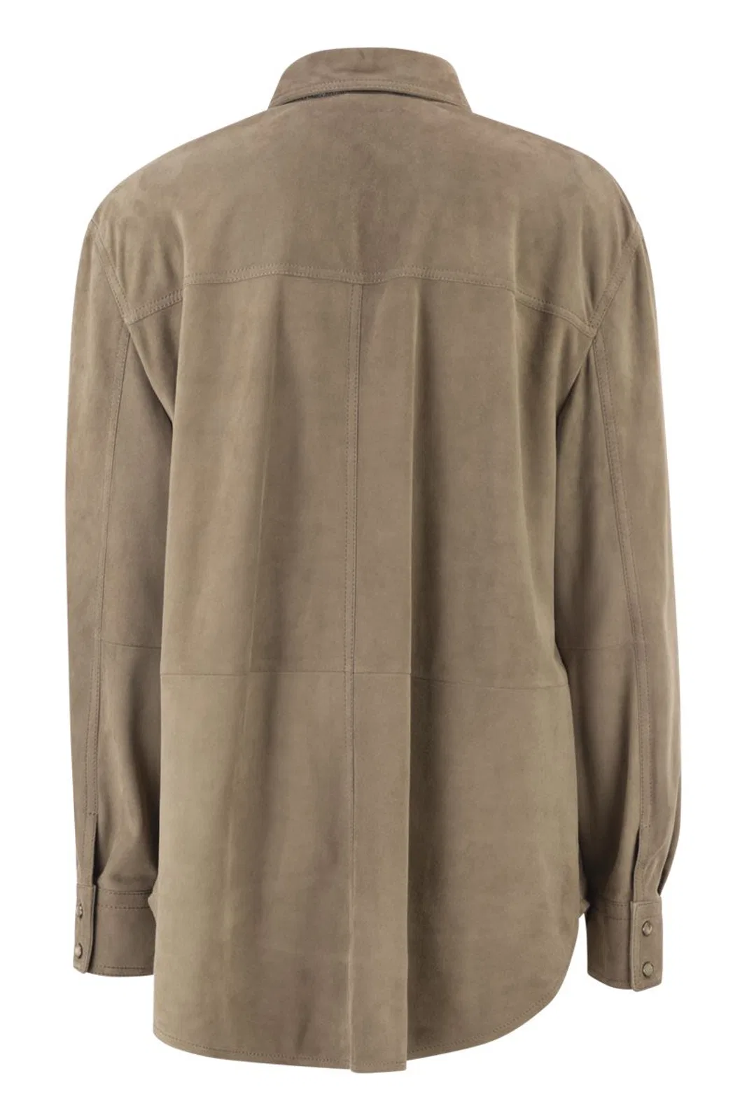 Brunello Cucinelli Suede Overshirt With Patch Pockets