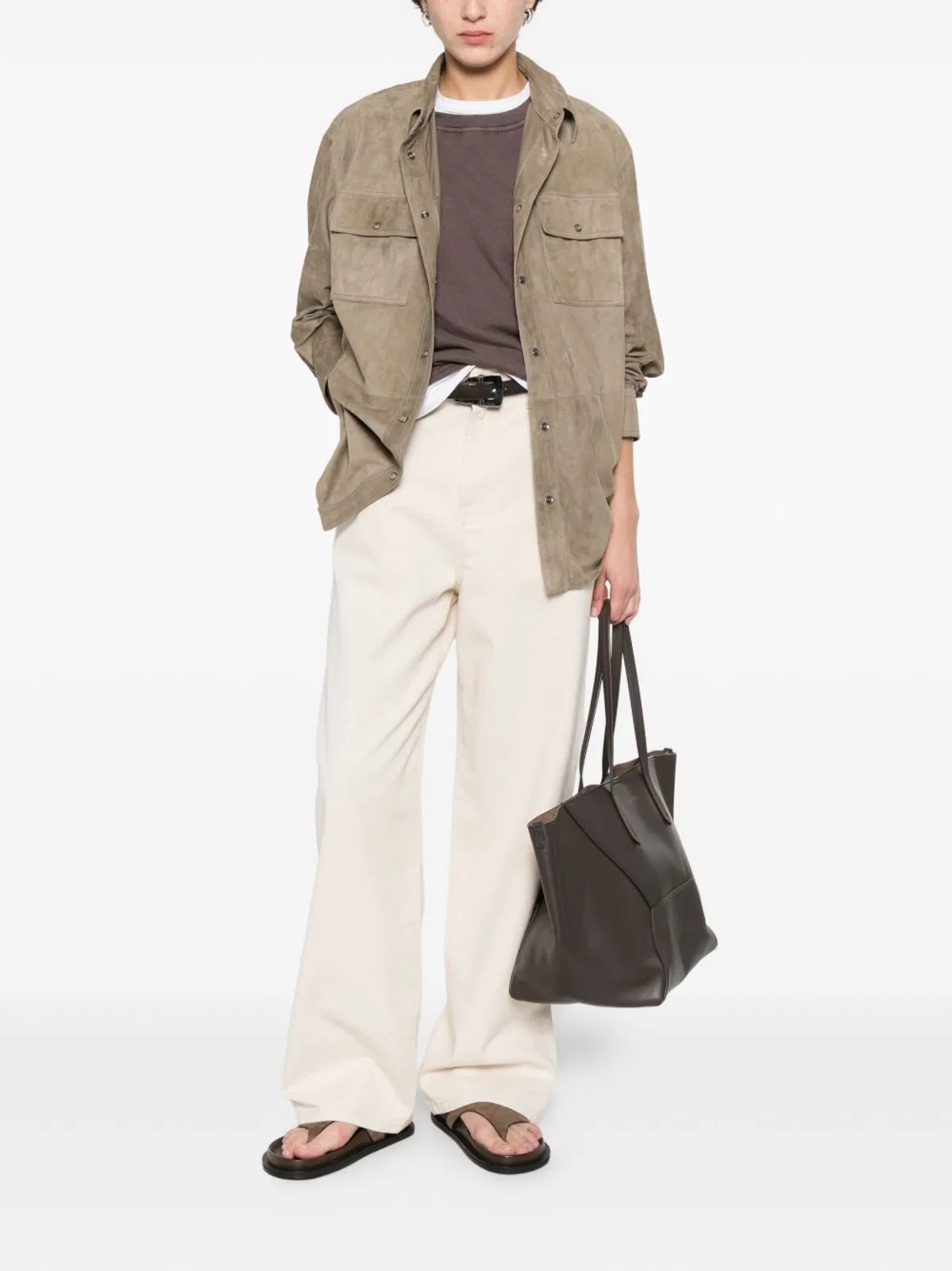 Brunello Cucinelli Leather Shirt