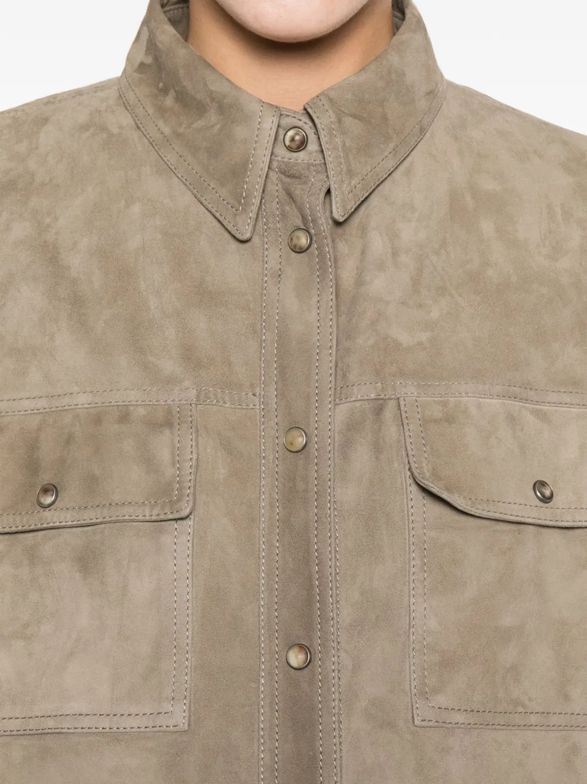 Brunello Cucinelli Leather Shirt