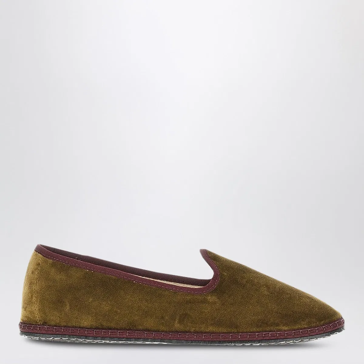 Vibi Venezia Friulane In Olive Green Velvet