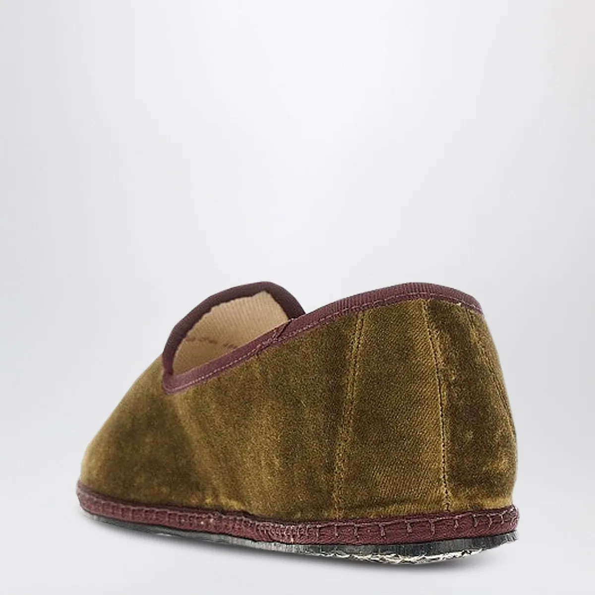 Vibi Venezia Friulane In Olive Green Velvet