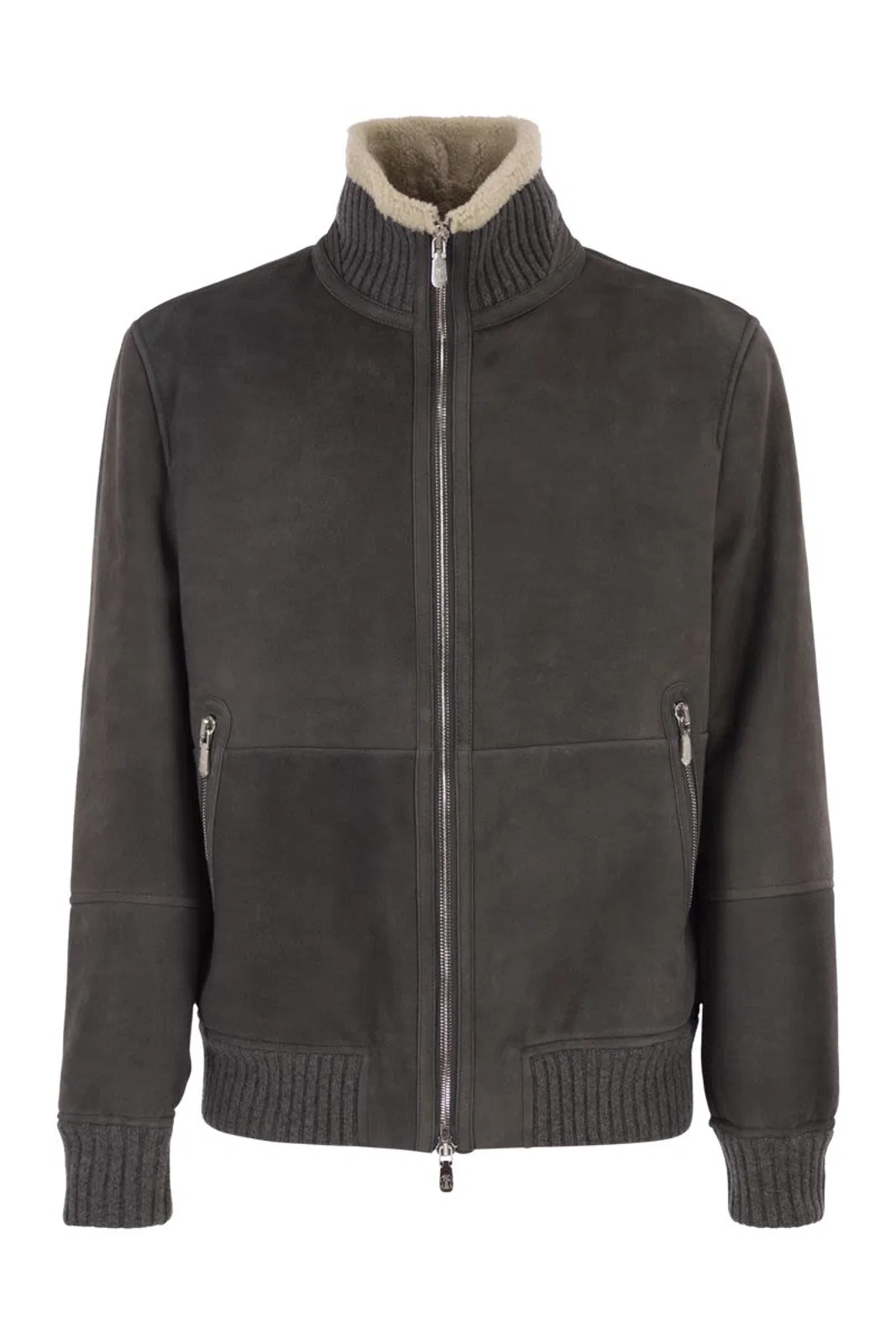 Brunello Cucinelli Shearling Aviator Jacket With Cashmere K