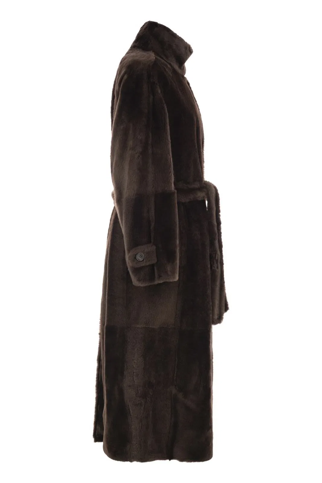 Brunello Cucinelli Long Shearling Coat With Belt