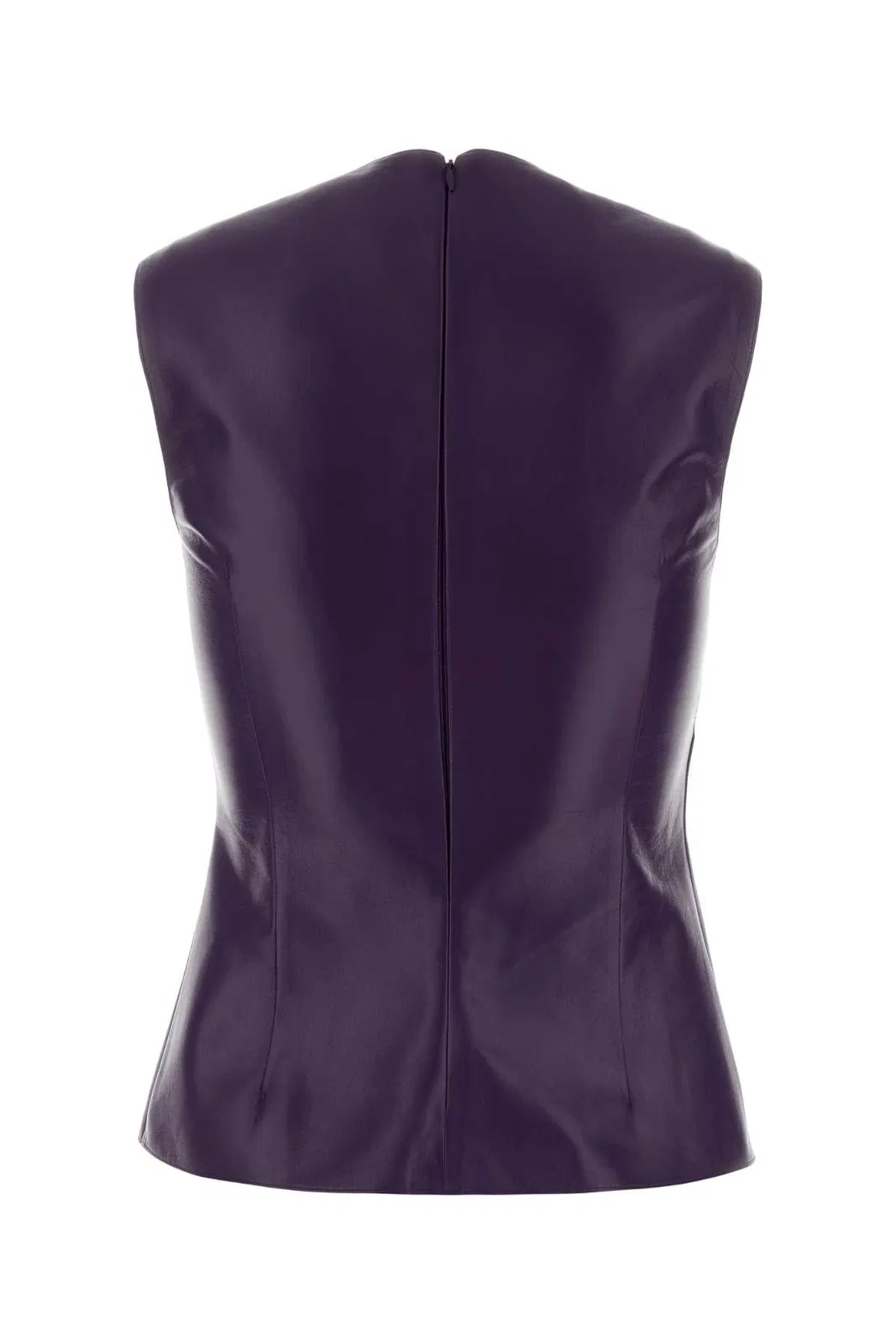 Miu Miu Purple Leather Top