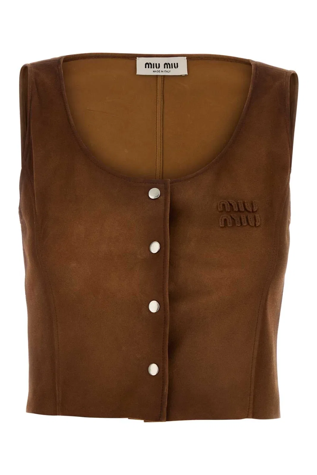 Miu Miu Brown Suede Top