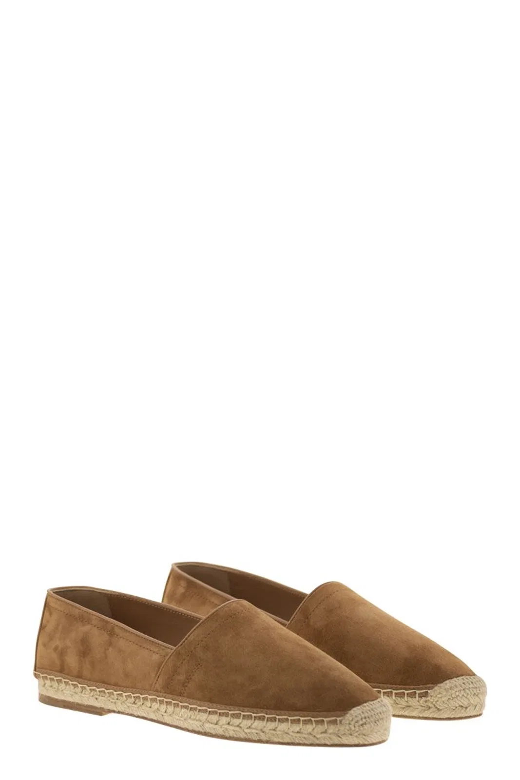 Brunello Cucinelli Washed Suede Espadrilles With Beading