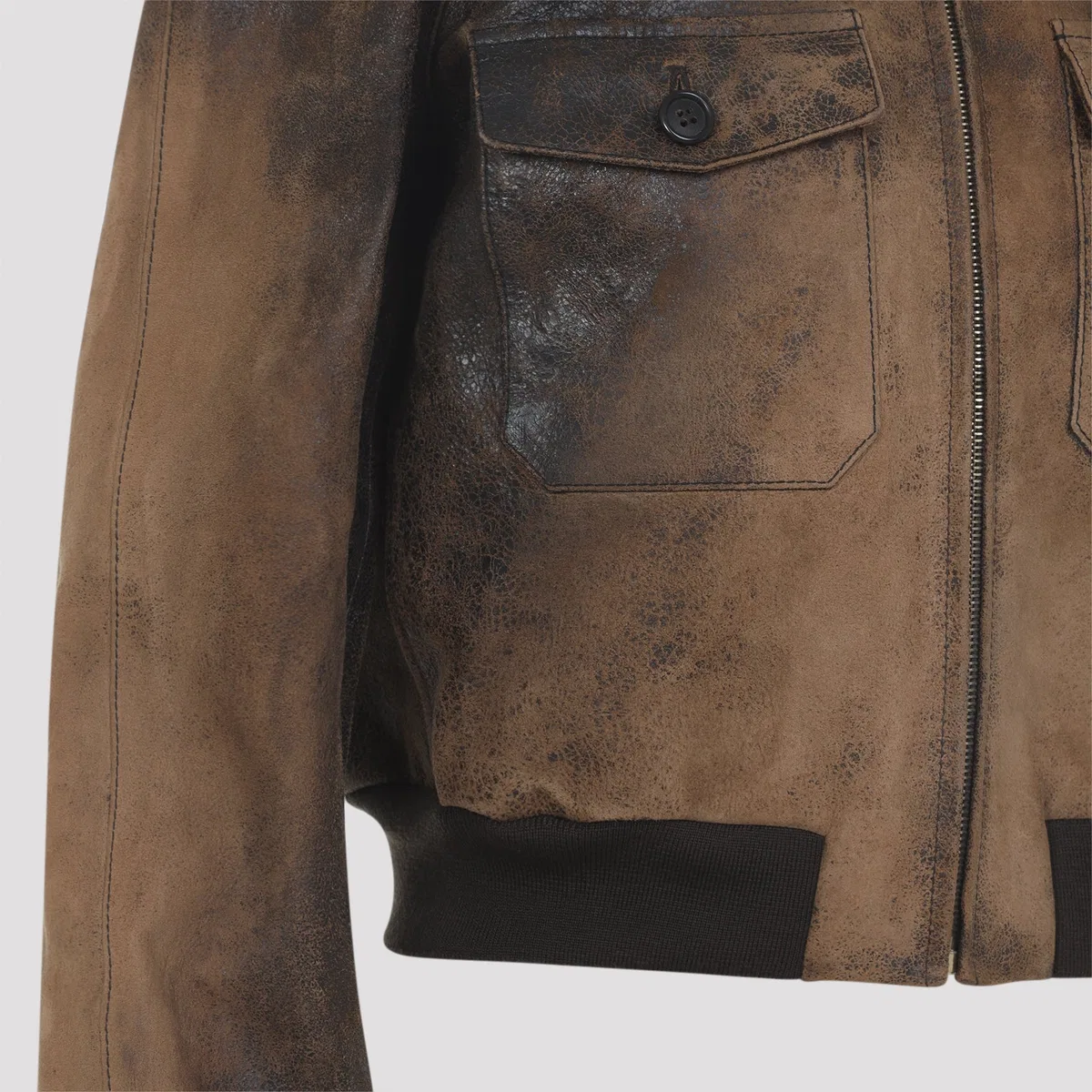 Miu Miu Brown Lamb Leather Jacket