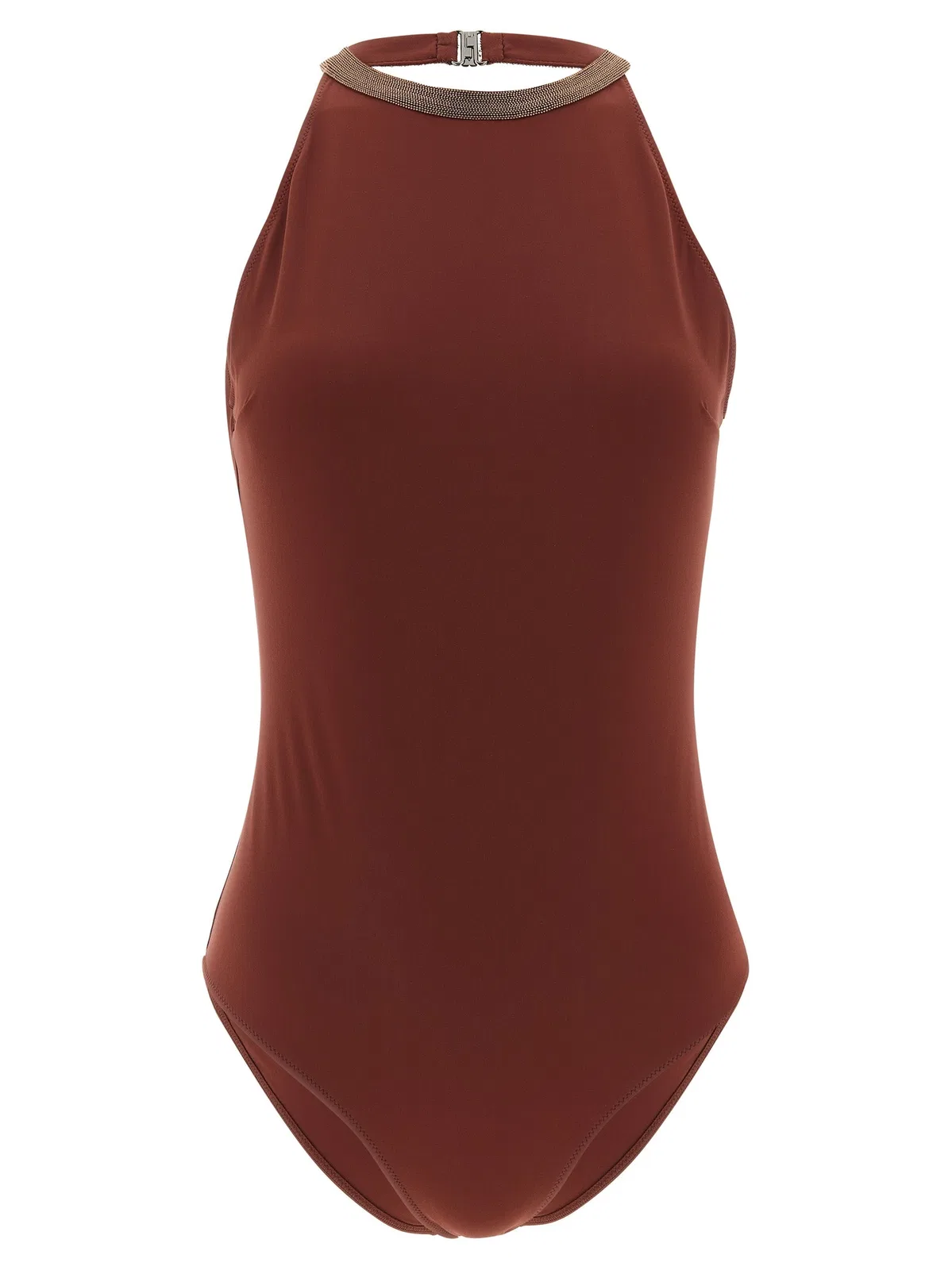 Brunello Cucinelli 'Precious Collar' One-Piece Swimsuit