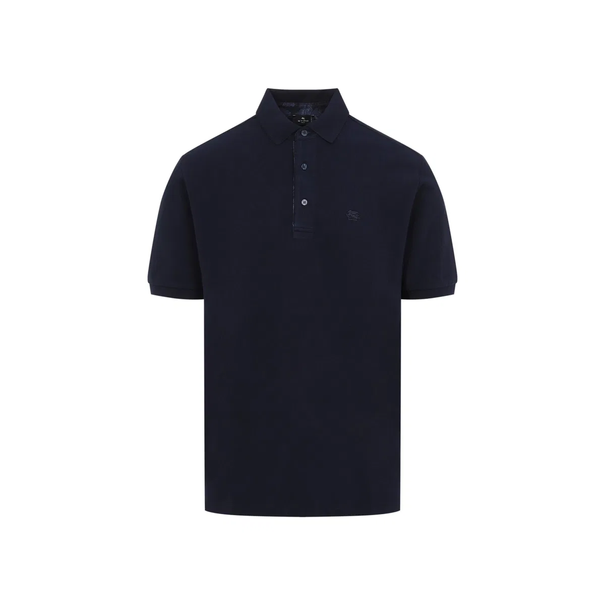 Etro Blu Printed Detail Polo