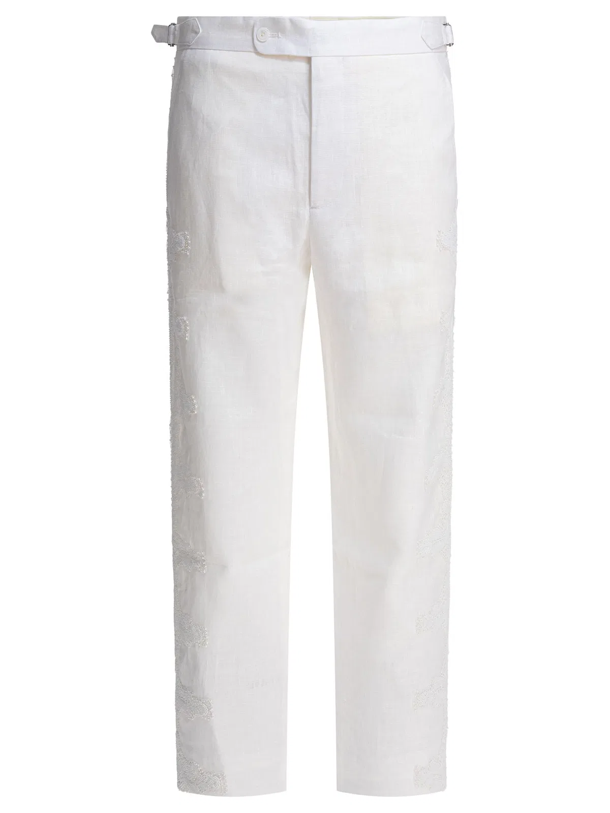 Bode White Linen Salt Pant