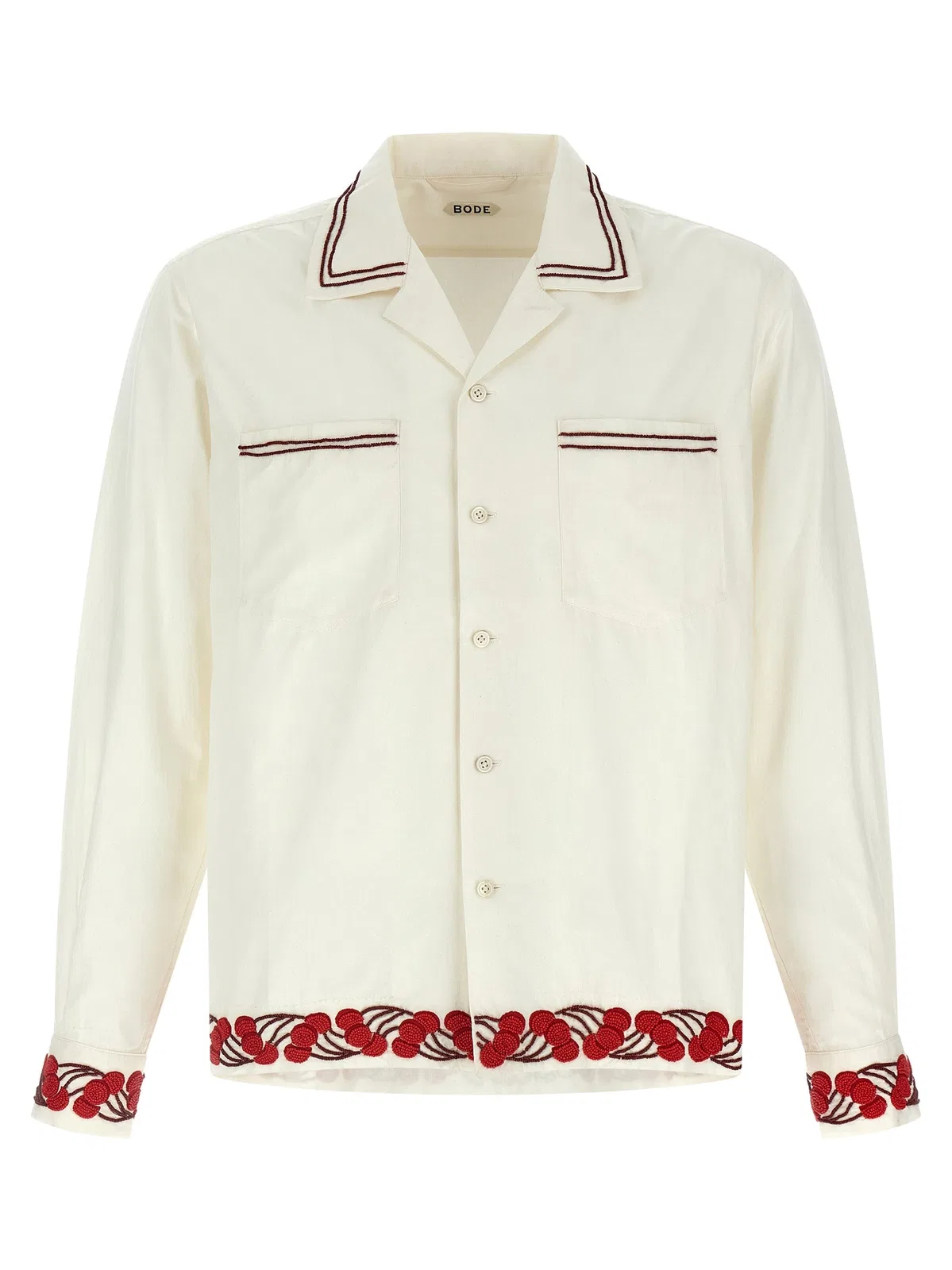 Bode 'Cherry Lane Beaded' Shirt