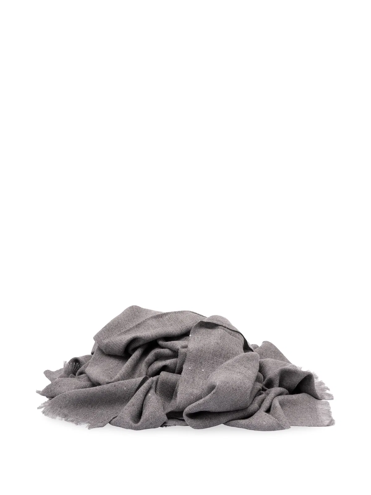 Brunello Cucinelli Sequin-Embellished Frayed Scarf