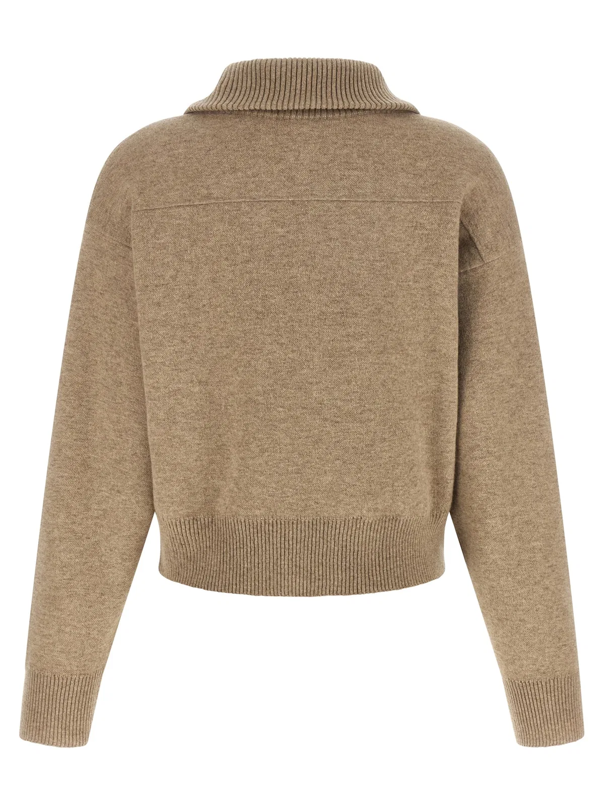 Brunello Cucinelli 'Shiny Zipper Pull' Wool Cardigan