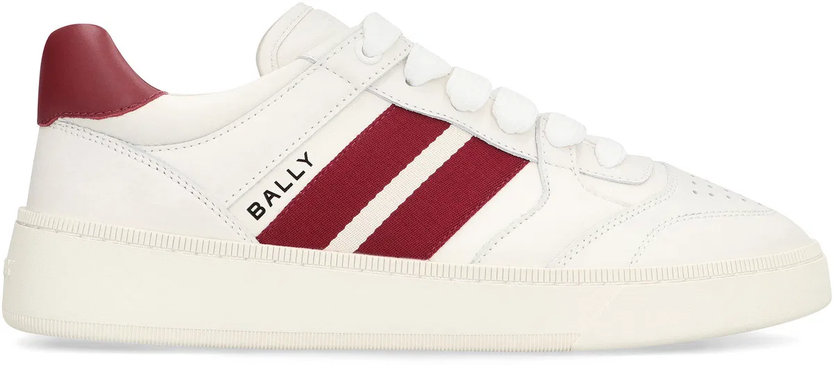 Bally White Leather Rebby Sneakers