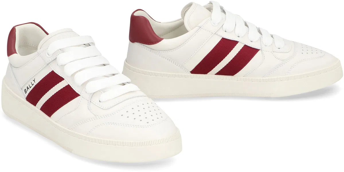 Bally White Leather Rebby Sneakers