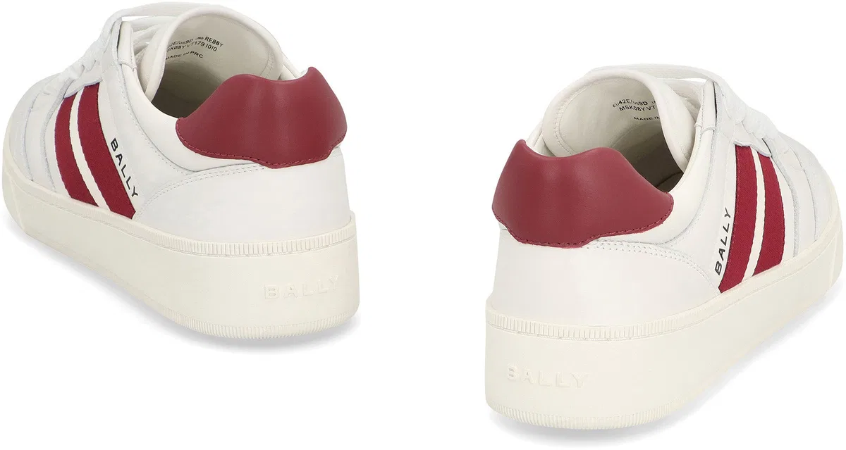 Bally White Leather Rebby Sneakers