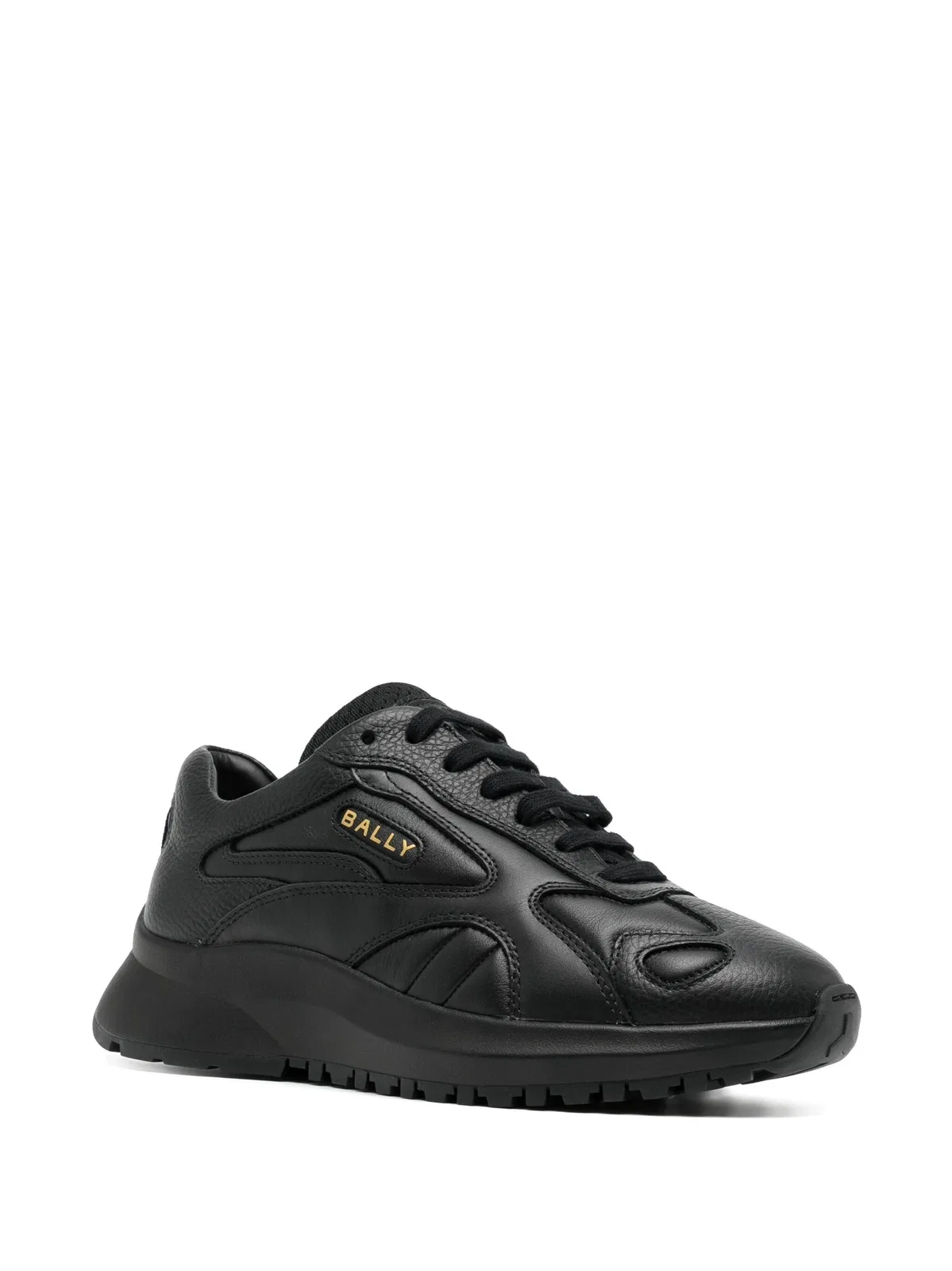 Bally Black Leather Mix Sneakers