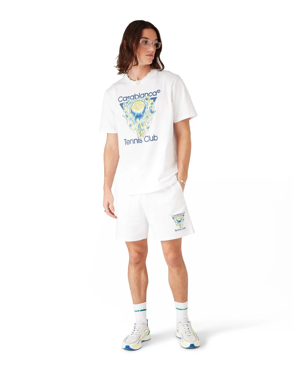 Casablanca Tshirt Bright White Jersey