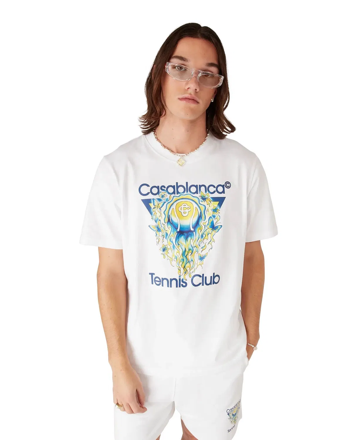 Casablanca Tshirt Bright White Jersey