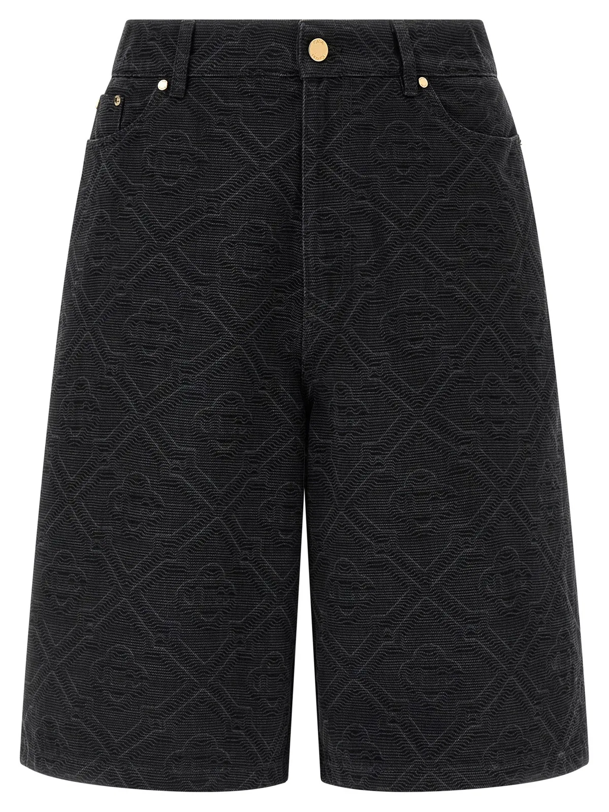 Casablanca 'Laser Monogram Denim' Bermuda Shorts