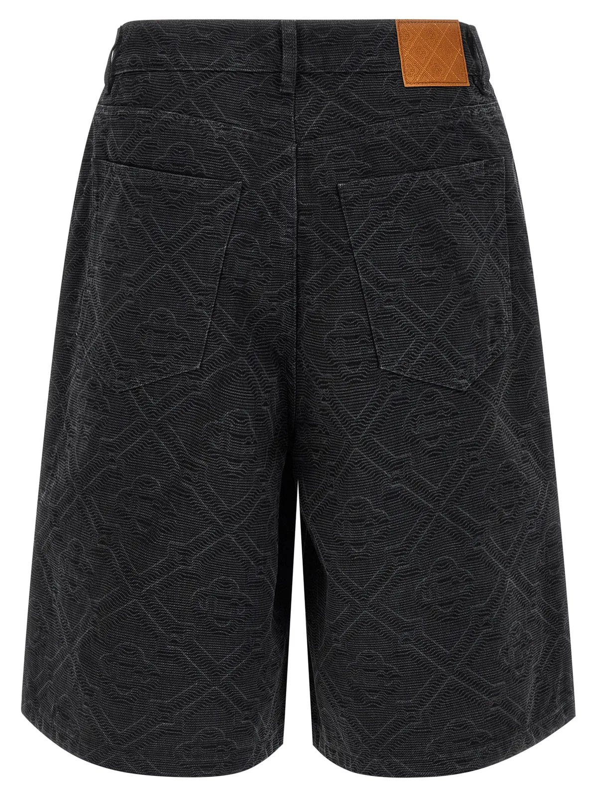 Casablanca 'Laser Monogram Denim' Bermuda Shorts