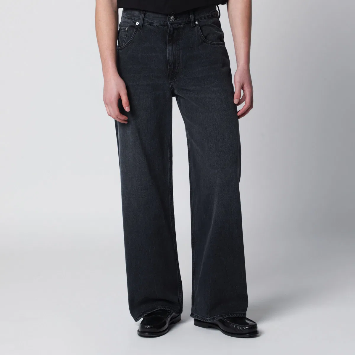 Sefr Séfr Relaxed Cut Washed Black Jeans