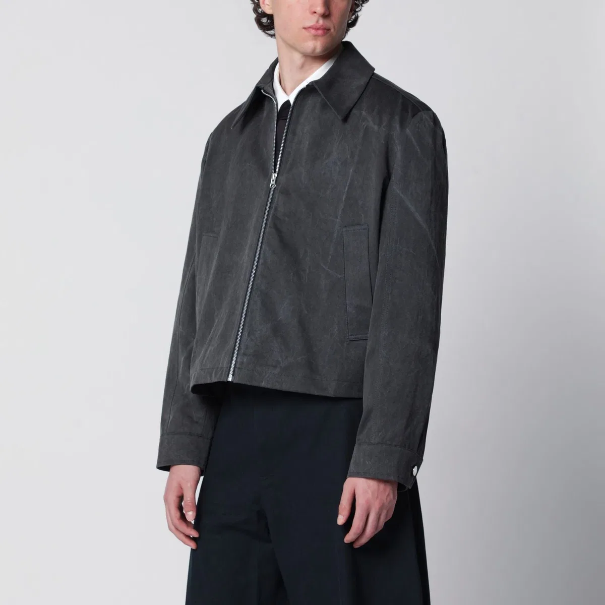Sefr Séfr Washed Grey Tazio Zipup Jacket