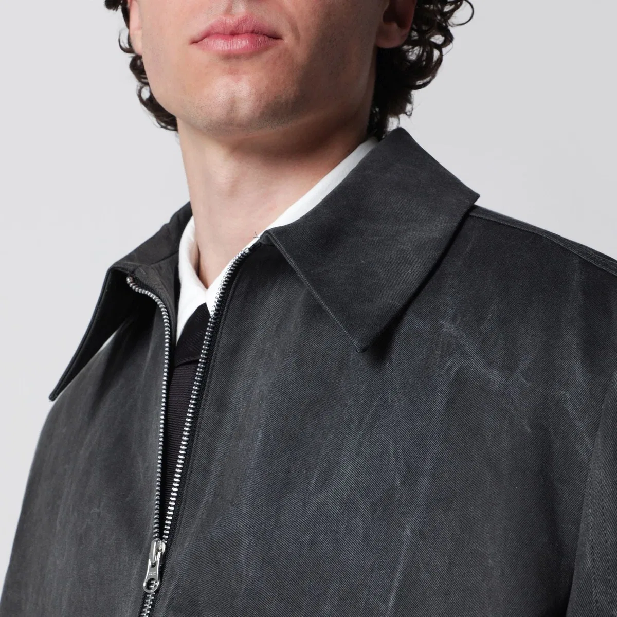 Sefr Séfr Washed Grey Tazio Zipup Jacket